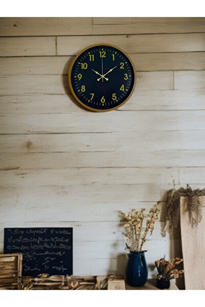 Leyaton 36 cm Brown Gold Numeral Wall Clock Lwlhm-Rsyt34