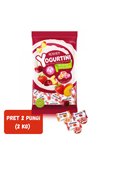 Roshen SET OF 2 - Package of assorted sweets with yogurt STRAWBERRY, CHERRY, ...