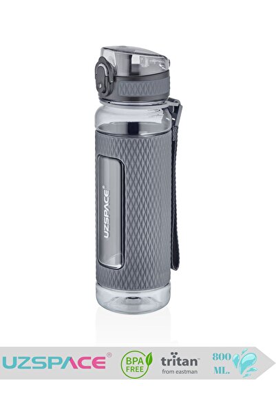 Uzspace Silicone Body Tritan Water Bottle - 800 Ml.