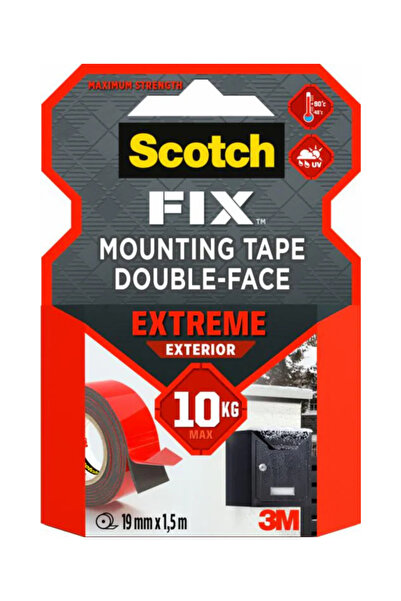 3M ™ Scotch-Fix™ Extreme Dış Mekan Montaj Bandı – Max 10 kg (19 mm x 1,5 m)
