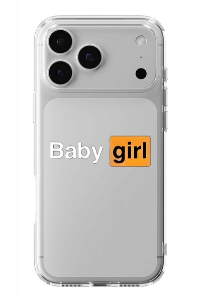 Multitronic حافظة شفافة مطبوعة بتصميم فتاة صغيرة متوافقة مع هاتف iPhone 17 Pro