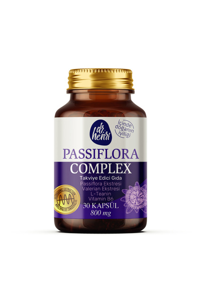 Dr.Henri Passiflora Complex – Passiflora, Valerian, L-Teanin ve Vitamin B6 30...