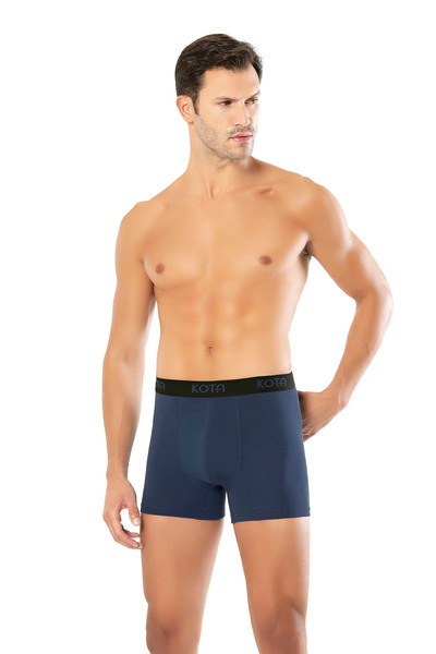 LEYNA BUTİK Men's Modal Fabric 6-Pack Navy Blue Boxers – Soft and Breathable