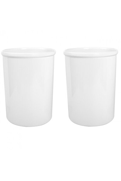 Raki Set of 2 melamine buffet jars Culinaro Murun 13x10cm 1000ml white