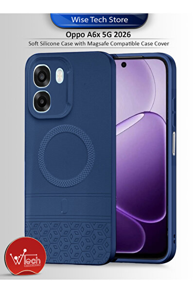 Wtech Oppo A6x 5G 2026 Soft Silicone Case with Magsafe Compatible Case Cover
