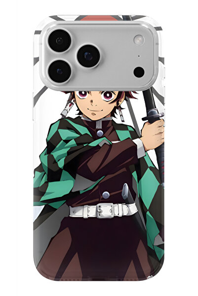 Multitronic حافظة شفافة مطبوعة بتصميم تانجيرو كامادو متوافقة مع هاتف آيفون 17...