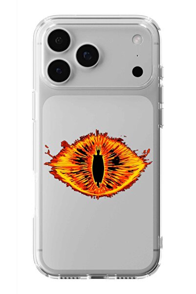 Multitronic حافظة شفافة مطبوعة بتصميم عين ساورون متوافقة مع آيفون 17 برو