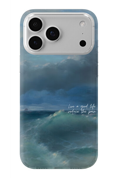 Multitronic حافظة شفافة مطبوعة بتصميم Good Life متوافقة مع هاتف iPhone 17 Pro...