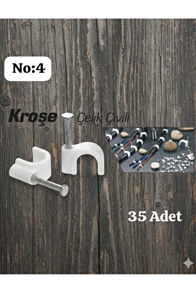 ÇEÇEN HOME No. 4 Steel Nailed Crochet Hooks, Cable Ties, Cable Holder Crochet...