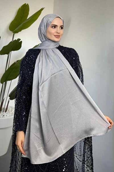 Şulemoda Giyim Βραδινό φόρεμα JanJan με σάλι σε ασημί απόχρωση