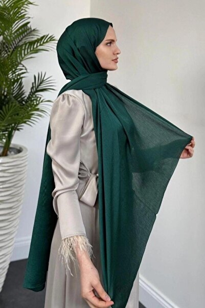 Şulemoda Giyim JanJan Βραδινό Φόρεμα Σάλι Σμαραγδένιο