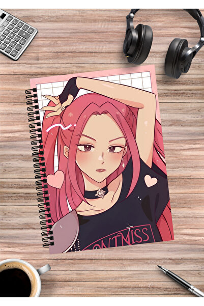 Saatistan K Pop Demon Hunters Rumi Mira Zoey Jinu Anime Spiralli Defter A5 50...