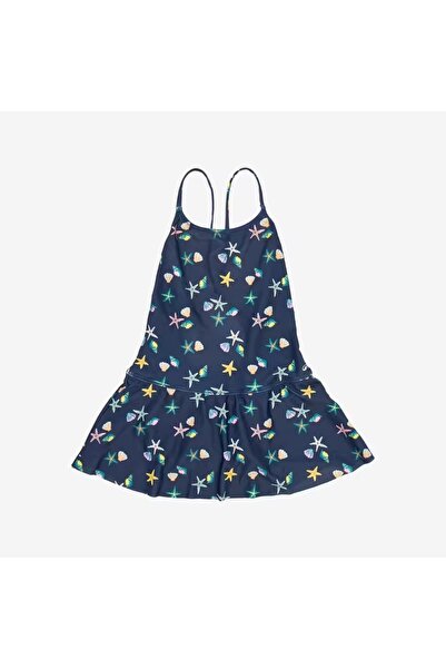 Decathlon Çocuk X Sırt Kesimli Etekli Mayo - Mavi - LILA