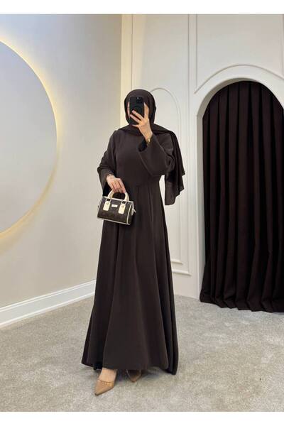 Molly Nelly Γυναικείο πλισέ φόρεμα με λεπτομέρεια ραφής και μακριά φούστα