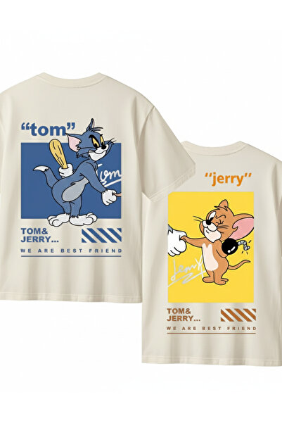 babytex Women's Men's Unisex Lover Couple Combination - Printed Oversize T-Shirt