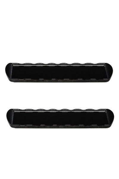 Culinaro Set of 2 melamine trays, 15x35cm, black