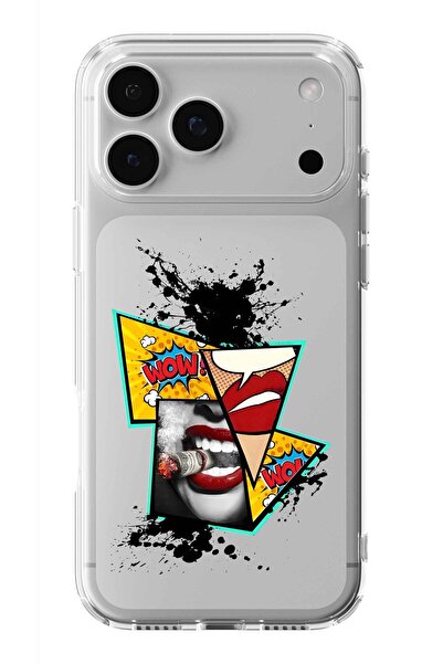 Multitronic حافظة شفافة مطبوعة بتصميم فني من نوع Pop Art Collage متوافقة مع ه...