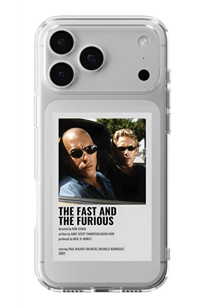 Multitronic حافظة شفافة مطبوعة بتصميم ملصق Fast and The Furious متوافقة مع iP...