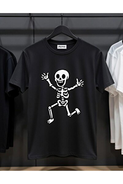 playwear PLAY WEAR Tricou unisex cu imprimeu ZEYBEK SKELETON, cu decolteu rotund