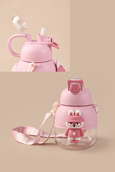 hanemlife 1,10 litre Askılı Kilitli figürlü Kapaklı suluk Matara polikarbon