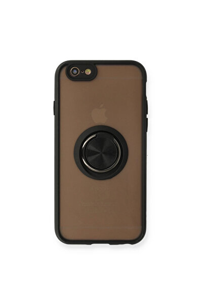 eco port غطاء سيليكون مونتريال لجهاز iPhone 6 مع حلقة - أسود