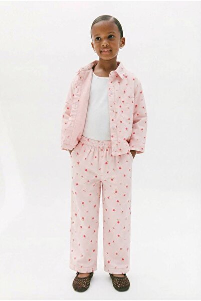 Motebarn Wear Set cămașă și pantaloni pentru fete, din țesătură tip parașută,...