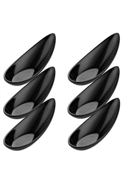 Raki Set of 6 melamine tasting spoons 18ml 4.3x11xh4cm BLACK