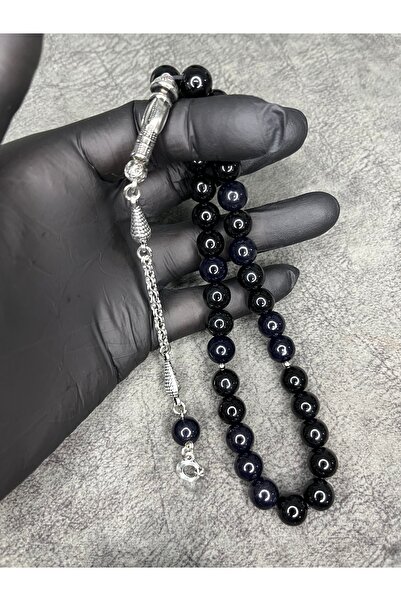 Mos Tespih High-End Custom Design Glass Black Pearl Natural Prayer Beads