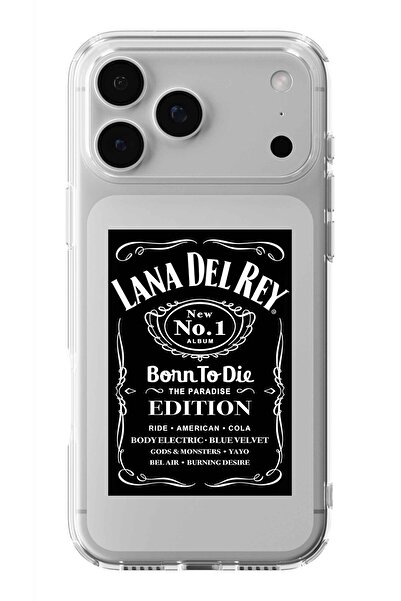 Multitronic حافظة شفافة مطبوعة بتصميم تذكرة لانا ديل ري متوافقة مع هاتف آيفون...