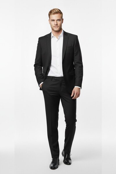 Uki SİYAH Slim Fit 6 Drop Takım Elbise