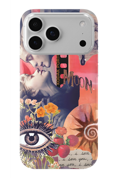 Multitronic حافظة شفافة مطبوعة بتصميم Moon متوافقة مع هاتف iPhone 17 Pro Max