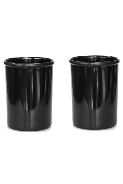 Raki Set of 2 melamine buffet jars Culinaro Murun 13x10cm 1000ml black