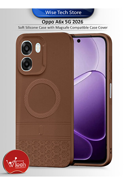 Wtech Oppo A6x 5G 2026 Soft Silicone Case with Magsafe Compatible Case Cover