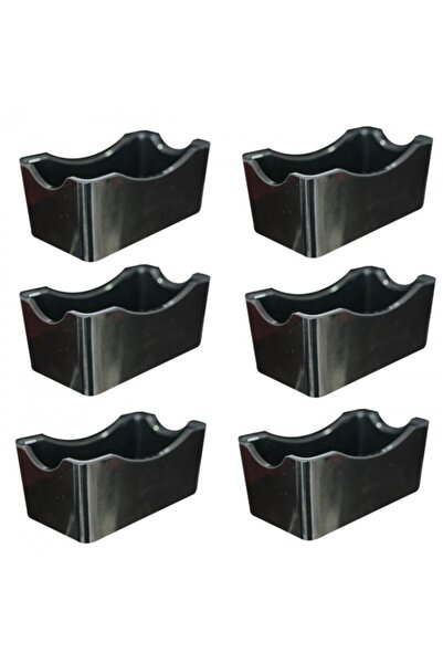 Raki Set of 6 rectangular melamine sugar sachet holders 6.5x12x5cm