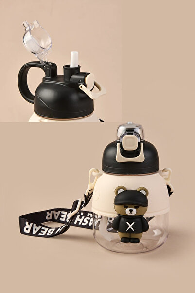 hanemlife 1,10 litre Askılı Kilitli figürlü Kapaklı suluk Matara polikarbon