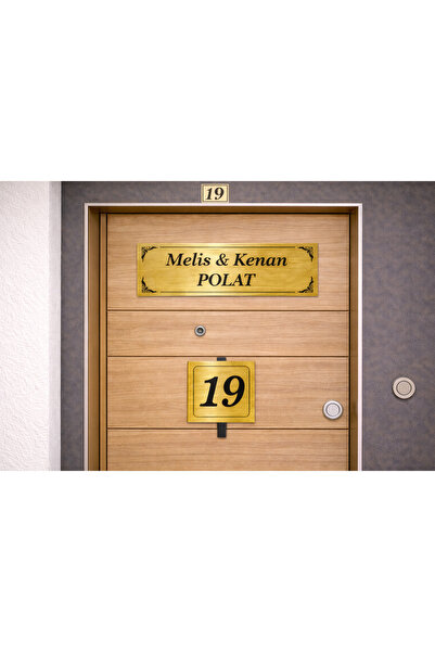 Outdoor One Kapı İsimliği Klasik Ev Dış Kapı İsimliği Çelik Kapı İsimliği Gol...