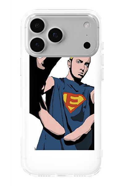 Multitronic حافظة شفافة مطبوعة بتصميم إيمينيم متوافقة مع هاتف آيفون 17 برو ماكس