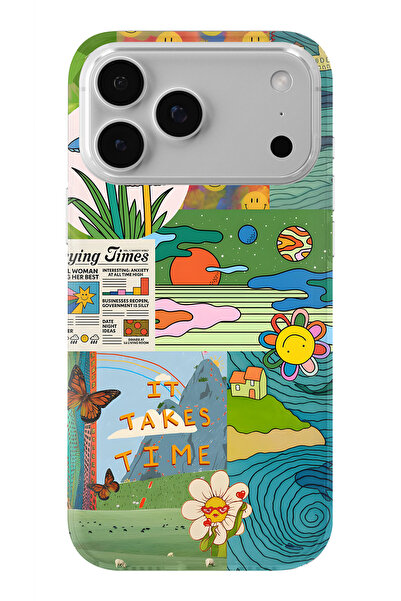 Multitronic حافظة شفافة مطبوعة بتصميم يأخذ وقتًا للتشطيب، متوافقة مع iPhone 1...