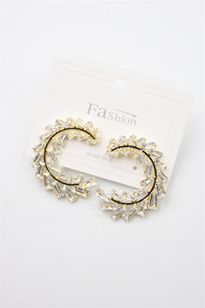 Mestore Zircon Stone Earrings - Gold