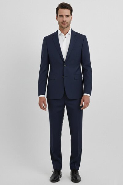 Uki LACİVERT 6 Drop Klasik Takım Elbise