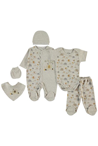 Civil Baby Baby Boy 6-Piece Bodysuit Sets - Beige 0-1 Month