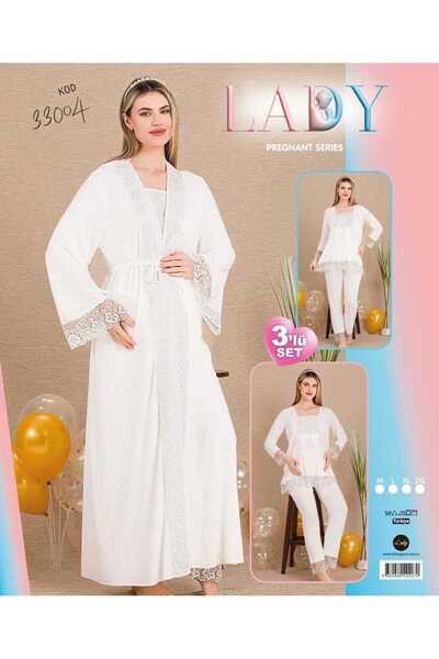 NightLove Hamile Sabahlıklı Gecelik Takımı