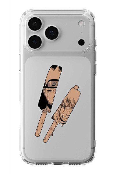 Multitronic حافظة شفافة مطبوعة بتصميم ناروتو ديو متوافقة مع آيفون 17 برو