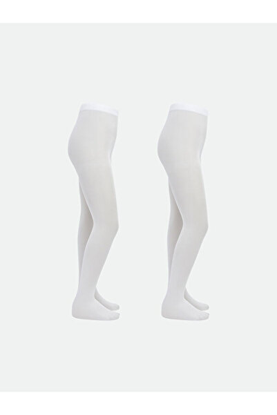 LC Waikiki Ciorapi strălucitori pentru fete, simpli și subțiri, pachet de 2, ...