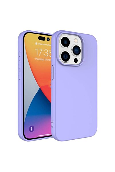 Paladyum Case غطاء سيليكون مخملي داخلي متوافق مع هاتف iPhone 15 Pro
