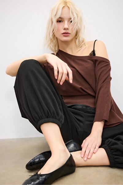 Stradivarius Yumuşak dokulu balon jogger pantolon