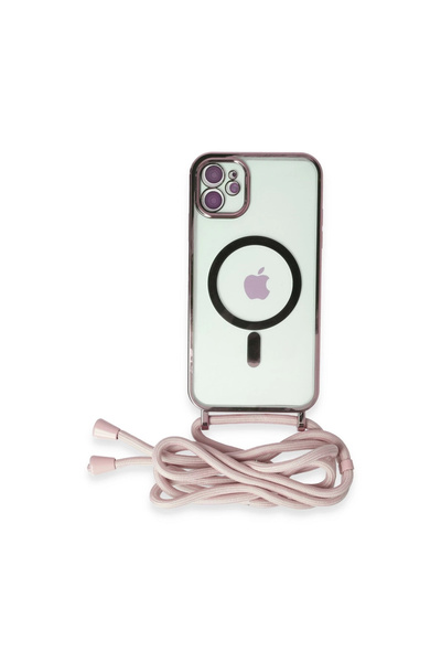 eco port جراب آيفون 11 ديفو ليزر معلق غطاء ماجسيف - وردي