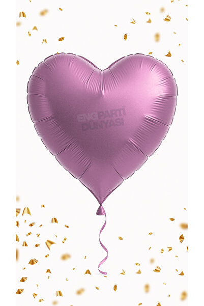 ENG PARTİ DÜNYASI Heart Foil Balloon Light Pink Color 18 Inch