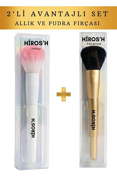 HİROS'H 2-dijelni premium četkica za puder i rumenilo