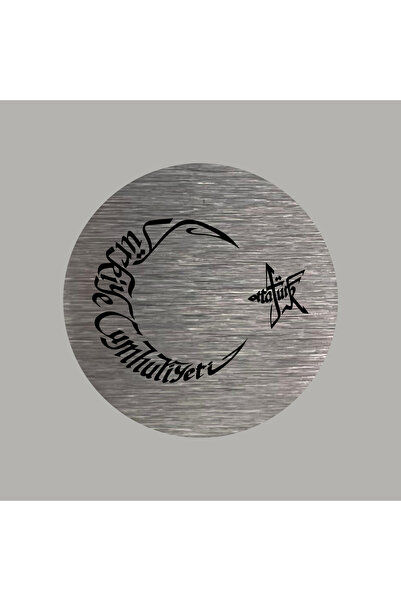 CRF Türk Bayrağı Atatürk Cumhuriyet Metal Logo Yuvarlak Arkası Yapışkanlı 5 c...